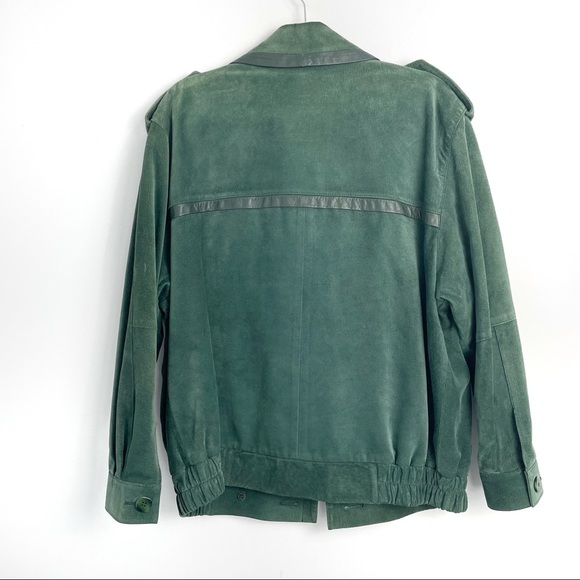 Vintage 80’s Green Suede Jacket - Picture 7 of 11